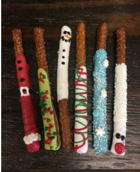 Gourmet Pretzel Rods Christmas